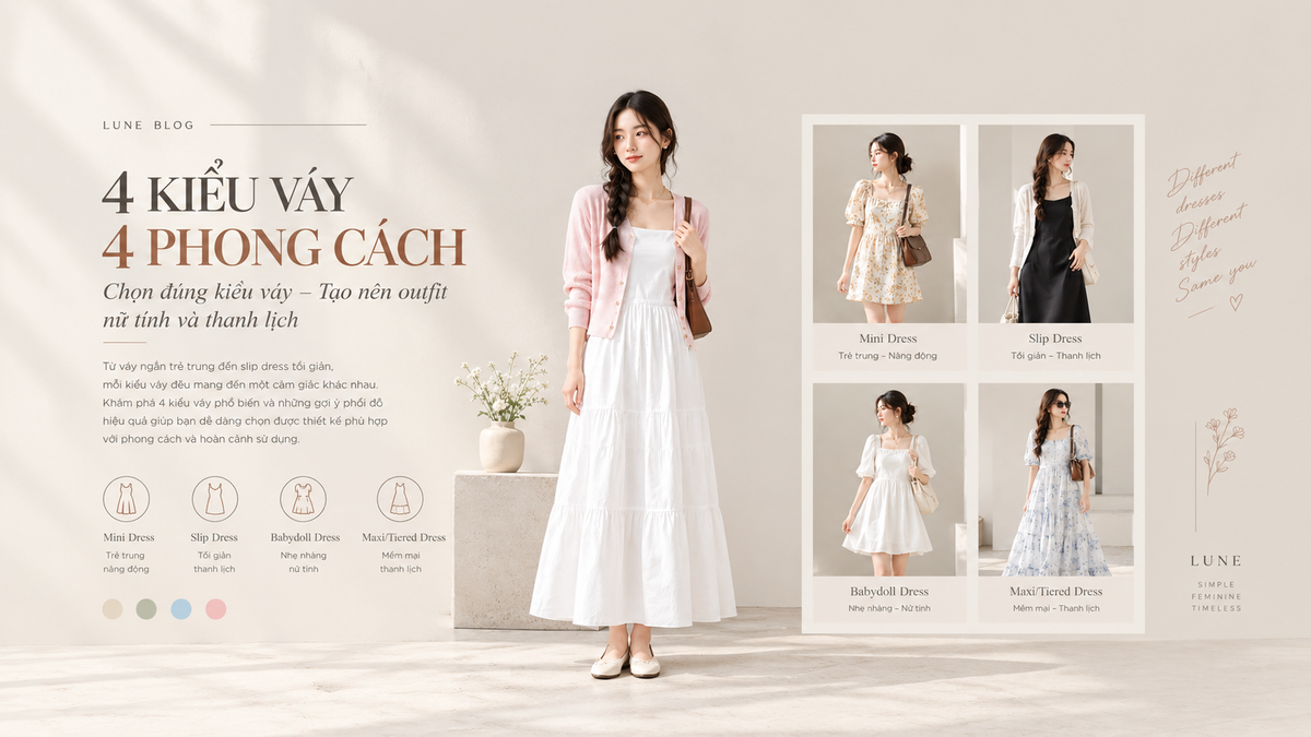 Chọn Đúng Kiểu Váy: Bí Quyết Tạo Outfit Nữ Tính Và Thanh Lịch