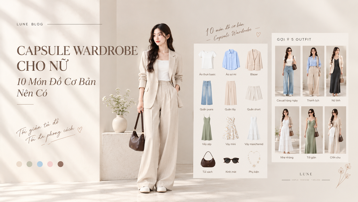 Capsule Wardrobe Cho Nữ: 10 Món Đồ Cơ Bản Nên Có