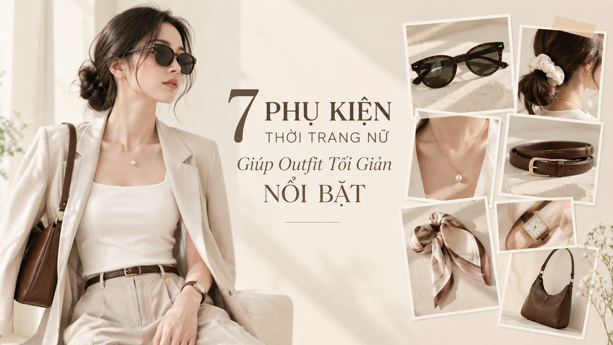 7 PHỤ KIỆN THỜI TRANG NỮ GIÚP OUTFIT TỐI GIẢN NỔI BẬT