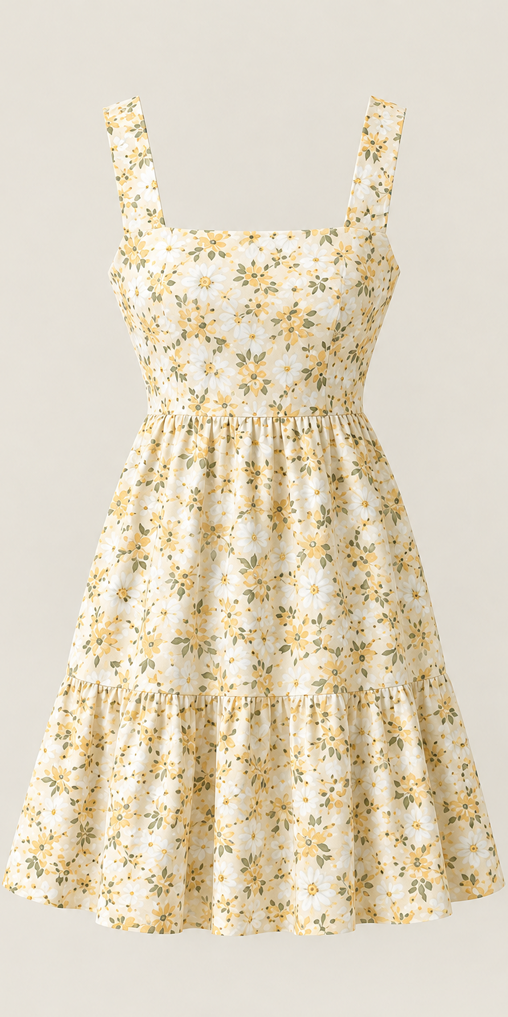 Sunflower Meadow Mini Dress – Đầm hoa vàng dáng babydoll