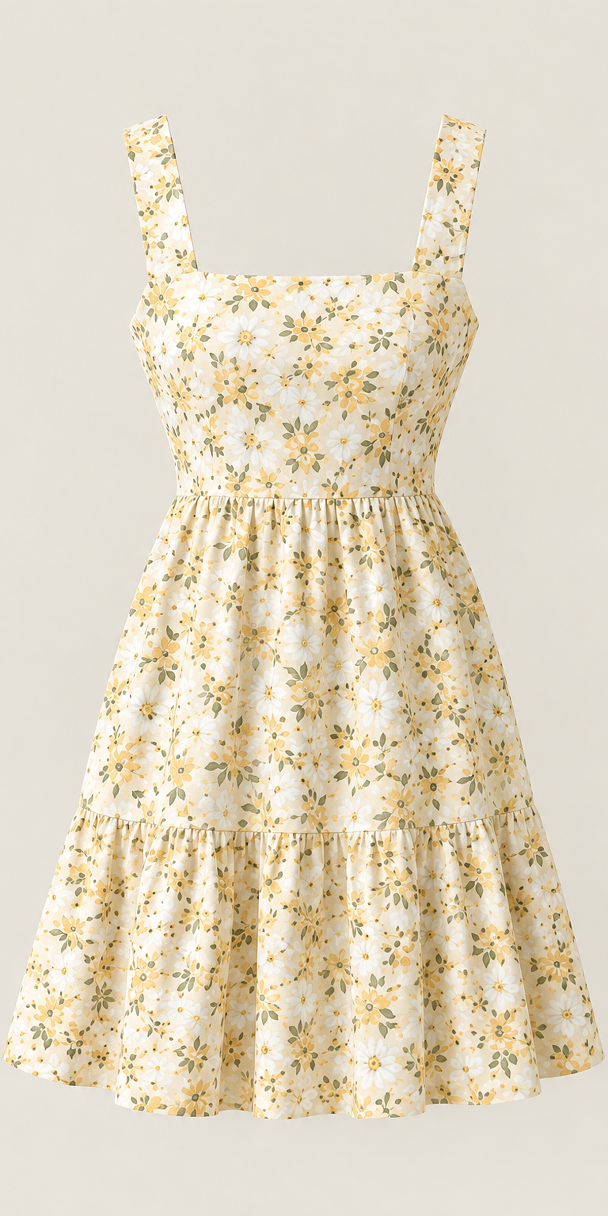 Sunflower Meadow Mini Dress – Đầm hoa vàng dáng babydoll