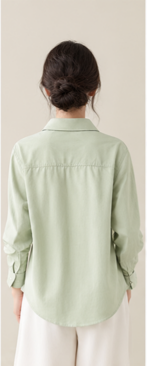 Baby Blue Classic Shirt – Áo sơ mi xanh pastel