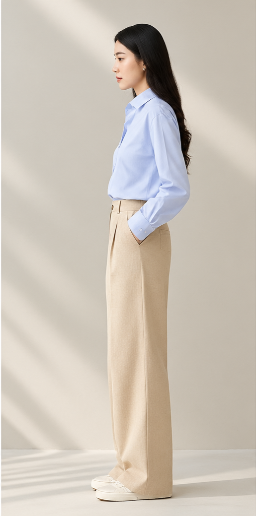 Luna Tailored Trousers – Quần tây ống rộng