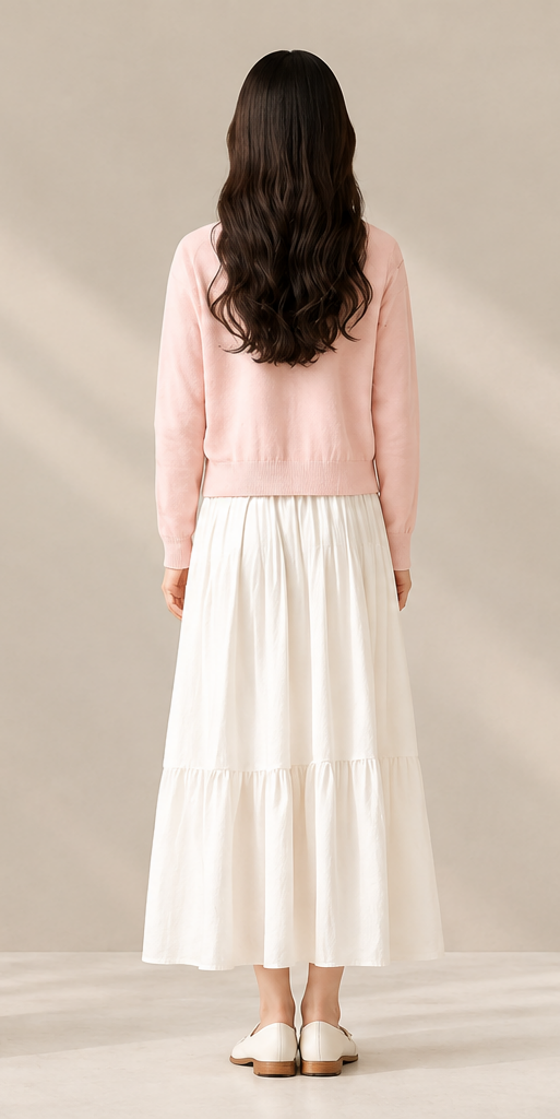 Cardigan Knit Nút Ngọc Trai