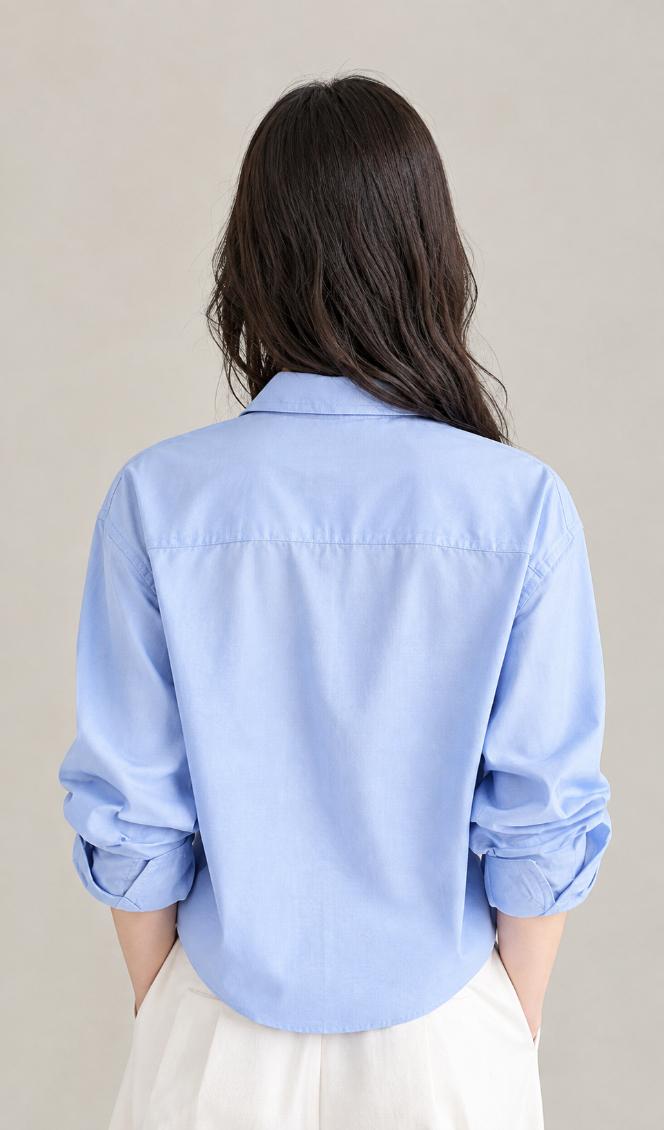 Baby Blue Classic Shirt – Áo sơ mi xanh pastel