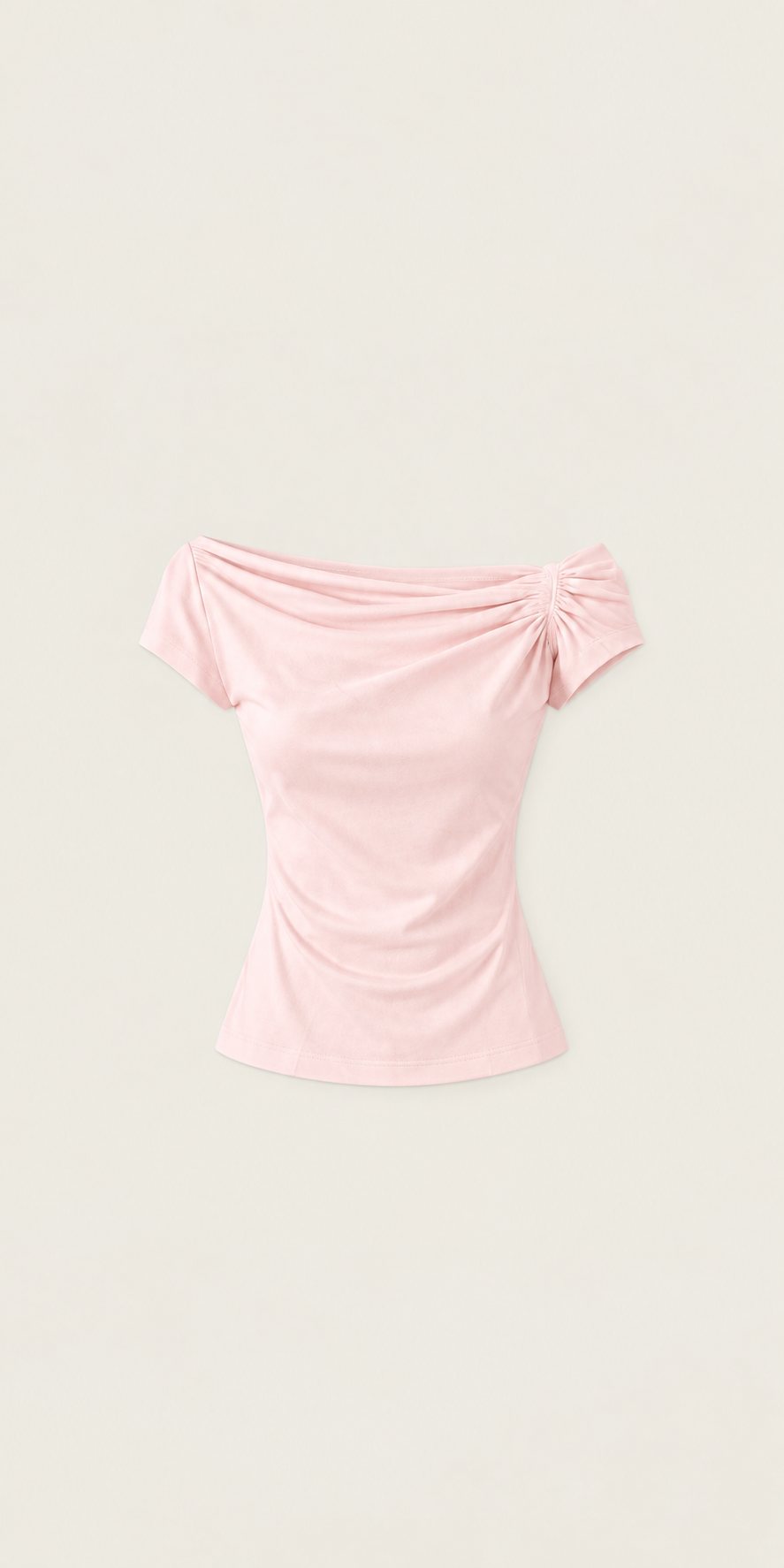 Ruched Off-Shoulder Top – Áo trễ vai nhún eo